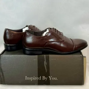 New NYC Mens DAMIAN Faux Leather Cap toe Oxfords Dress Shoes / Sz 8