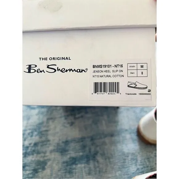NIB! Ben Sherman Beige Jenson Slip On Shoes Men's Size 8