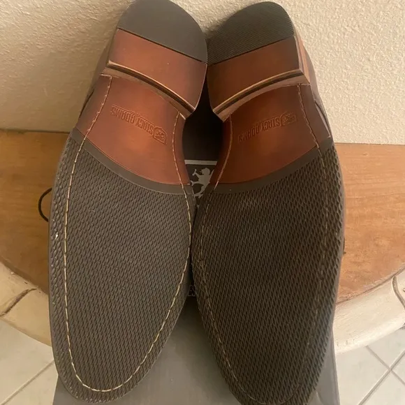 NIB Stacy Adams Flemming Grey Leather Dress Oxford Shoes
