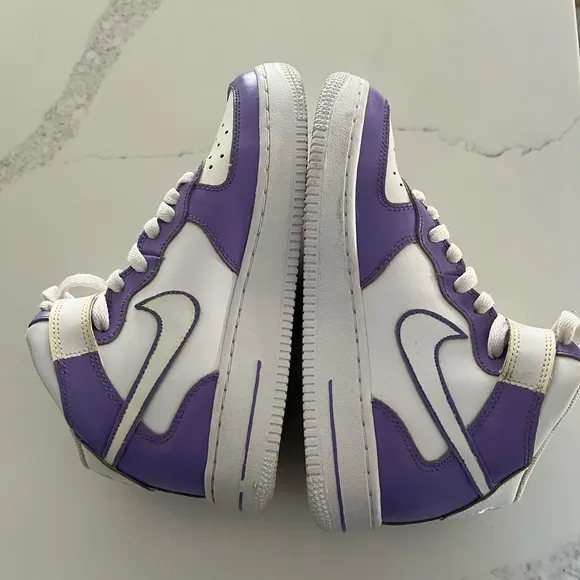 Nike AF1 mid 06 GS white with custom paint.  Boys youth size 5.5/womens 7.5