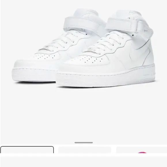 Nike Air Force 1 High Top Leather Sneakers.