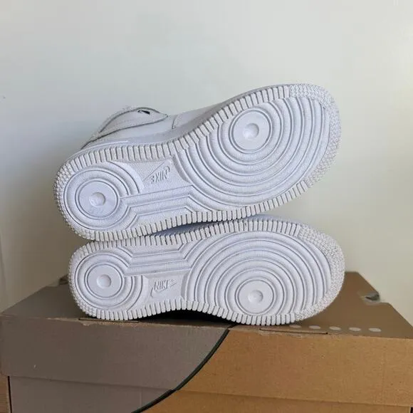 Nike Air Force 1 Mid ‘Triple White’ Kids Sneakers - SZ 1 Y