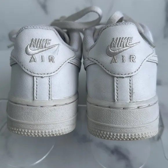 Nike Air Force 1 White Leather Shoes DH2920-111 Size 4Y Unisex