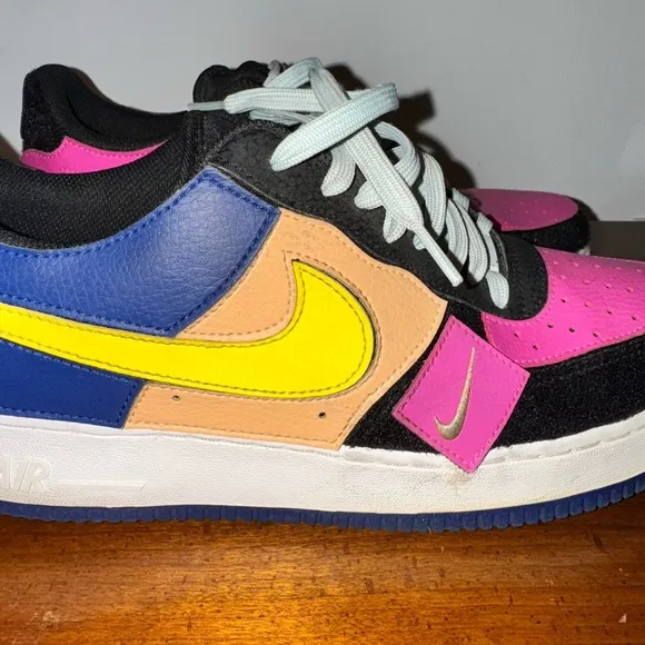 Nike Air Force 1/1 Black Multicolor - Men Size 10.5 #DB2576-001
