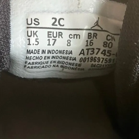 🖤Nike Air Jordan 1 Crib Bootie 'Black White 2.0' Baby Sneakers -SZ 2 C
