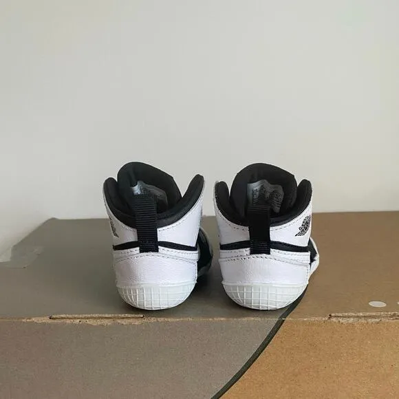 🖤Nike Air Jordan 1 Crib Bootie 'Black White 2.0' Baby Sneakers -SZ 2 C