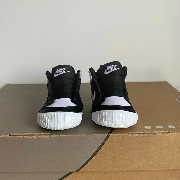 🖤Nike Air Jordan 1 Crib Bootie 'Black White 2.0' Baby Sneakers -SZ 2 C