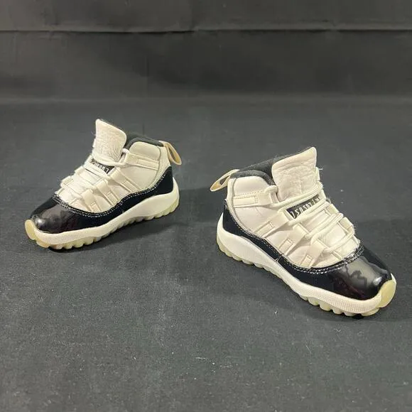 Nike Air Jordan 11 Retro TD 378040-170 ‘Gratitude’ Size 5c  White/Metallic Gold