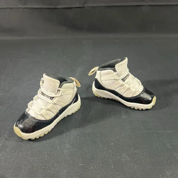 Nike Air Jordan 11 Retro TD 378040-170 ‘Gratitude’ Size 5c  White/Metallic Gold