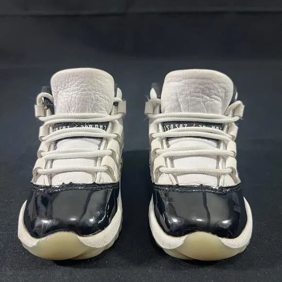 Nike Air Jordan 11 Retro TD 378040-170 ‘Gratitude’ Size 5c  White/Metallic Gold