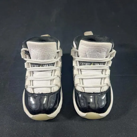 Nike Air Jordan 11 Retro TD 378040-170 ‘Gratitude’ Size 5c  White/Metallic Gold