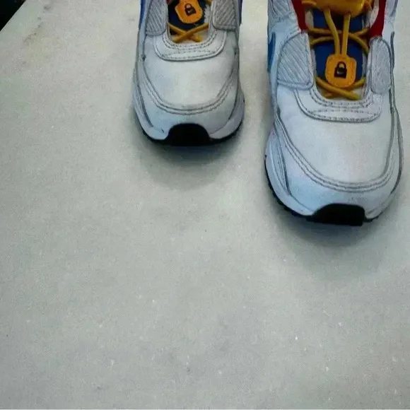 Nike Air Max 90 Toggle Slip On Kids Unisex White Yellow Blue Size 5C