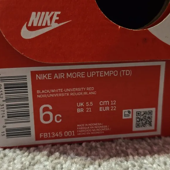 Nike air uptempo for toddler's