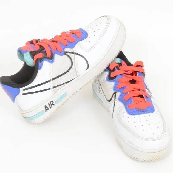 Nike Air Force 1 React Grade School CD6960-101 Sz 4.5Y (Youth) Sneakers Low Top