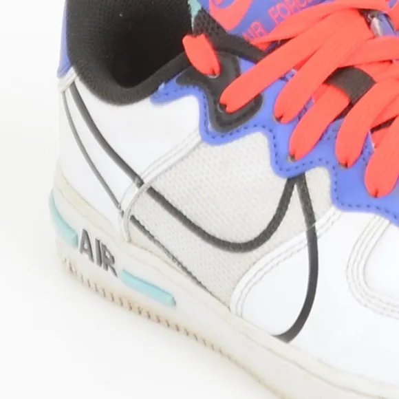 Nike Air Force 1 React Grade School CD6960-101 Sz 4.5Y (Youth) Sneakers Low Top