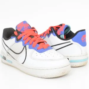 Nike Air Force 1 React Grade School CD6960-101 Sz 4.5Y (Youth) Sneakers Low Top
