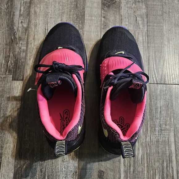 Nike Black and Pink Sneakers with Sleek Design, Unisex Yout