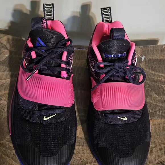Nike Black and Pink Sneakers with Sleek Design, Unisex Yout