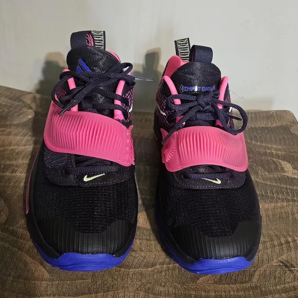 Nike Black and Pink Sneakers with Sleek Design, Unisex Yout