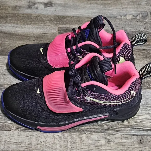 Nike Black and Pink Sneakers with Sleek Design, Unisex Yout