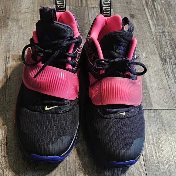 Nike Black and Pink Sneakers with Sleek Design, Unisex Yout