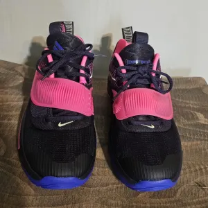 Nike Black and Pink Sneakers with Sleek Design, Unisex Yout