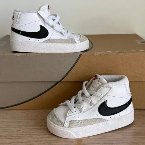 Nike Blazer Mid ‘77 Black/White Toddler Sneakers - SZ 6 C