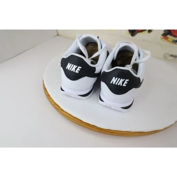 Nike Cortez Leather 'Panda Black' White Sneakers, Size 7Y / 8.5W BNIB DM0950-108