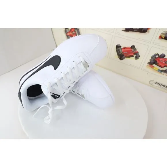 Nike Cortez Leather 'Panda Black' White Sneakers, Size 7Y / 8.5W BNIB DM0950-108