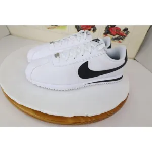 Nike Cortez Leather 'Panda Black' White Sneakers, Size 7Y / 8.5W BNIB DM0950-108