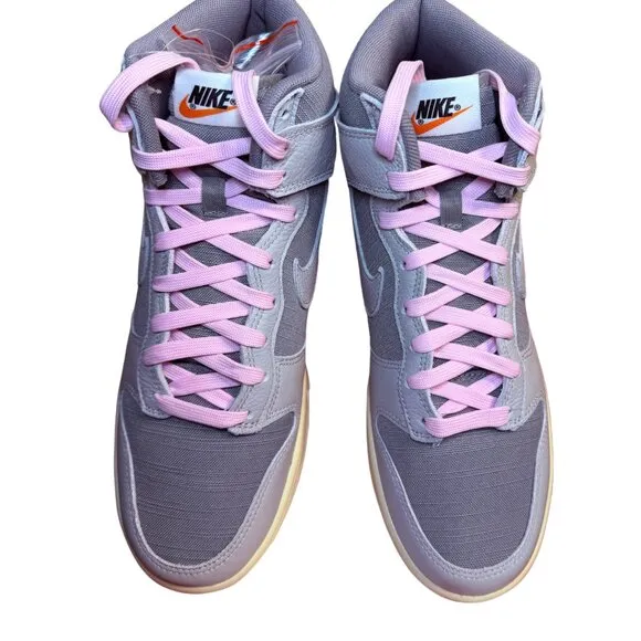 Nike Dunk High Premium Certified Fresh Grey Fog Pink/White Laces Size 9.5