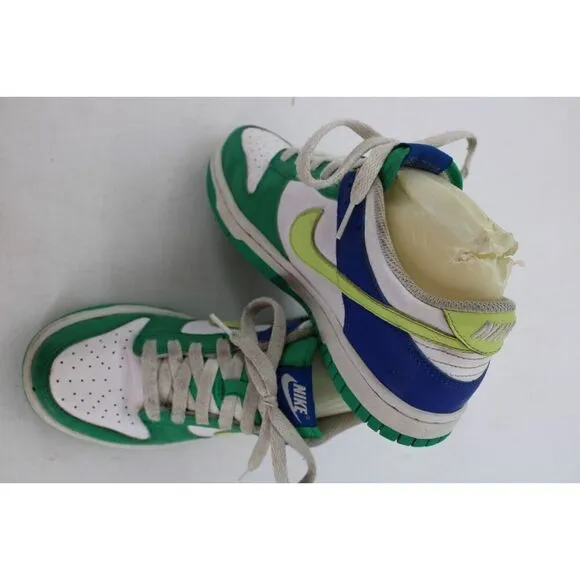 Nike Dunk Low GS Stadium Green Game Royal FN6973-100 Green Blue White YOUTH 4Y