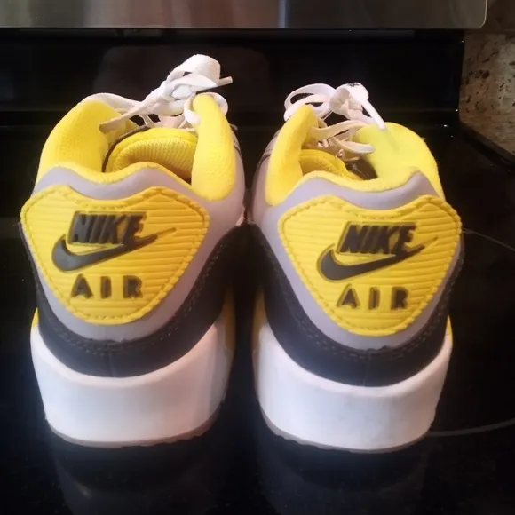 NIKE Gray and Yellow Sneakers with Smiley Face