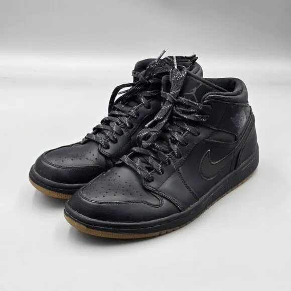 Nike Men's Size 8.5 US Air Jordan 1 Winterized Black Gum High Top Sneakers READ