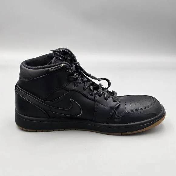 Nike Men's Size 8.5 US Air Jordan 1 Winterized Black Gum High Top Sneakers READ