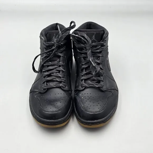 Nike Men's Size 8.5 US Air Jordan 1 Winterized Black Gum High Top Sneakers READ