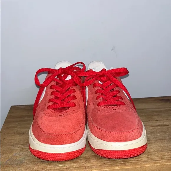 Nike Red and White Sneakers Air Force 1