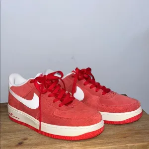 Nike Red and White Sneakers Air Force 1