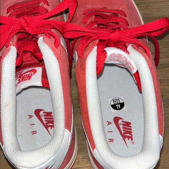 Nike Red and White Sneakers Air Force 1