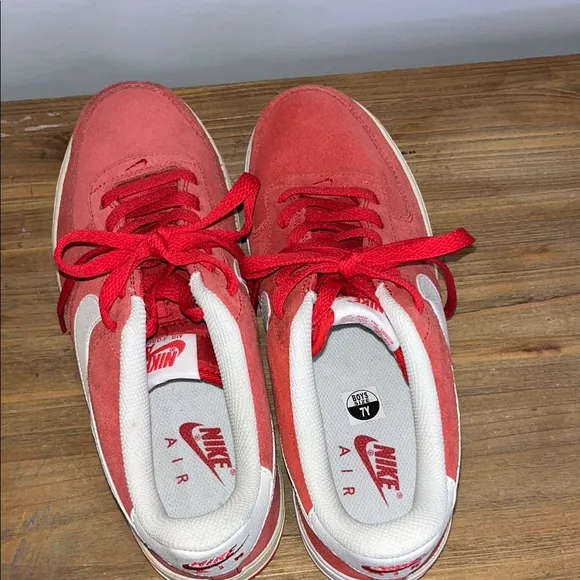 Nike Red and White Sneakers Air Force 1