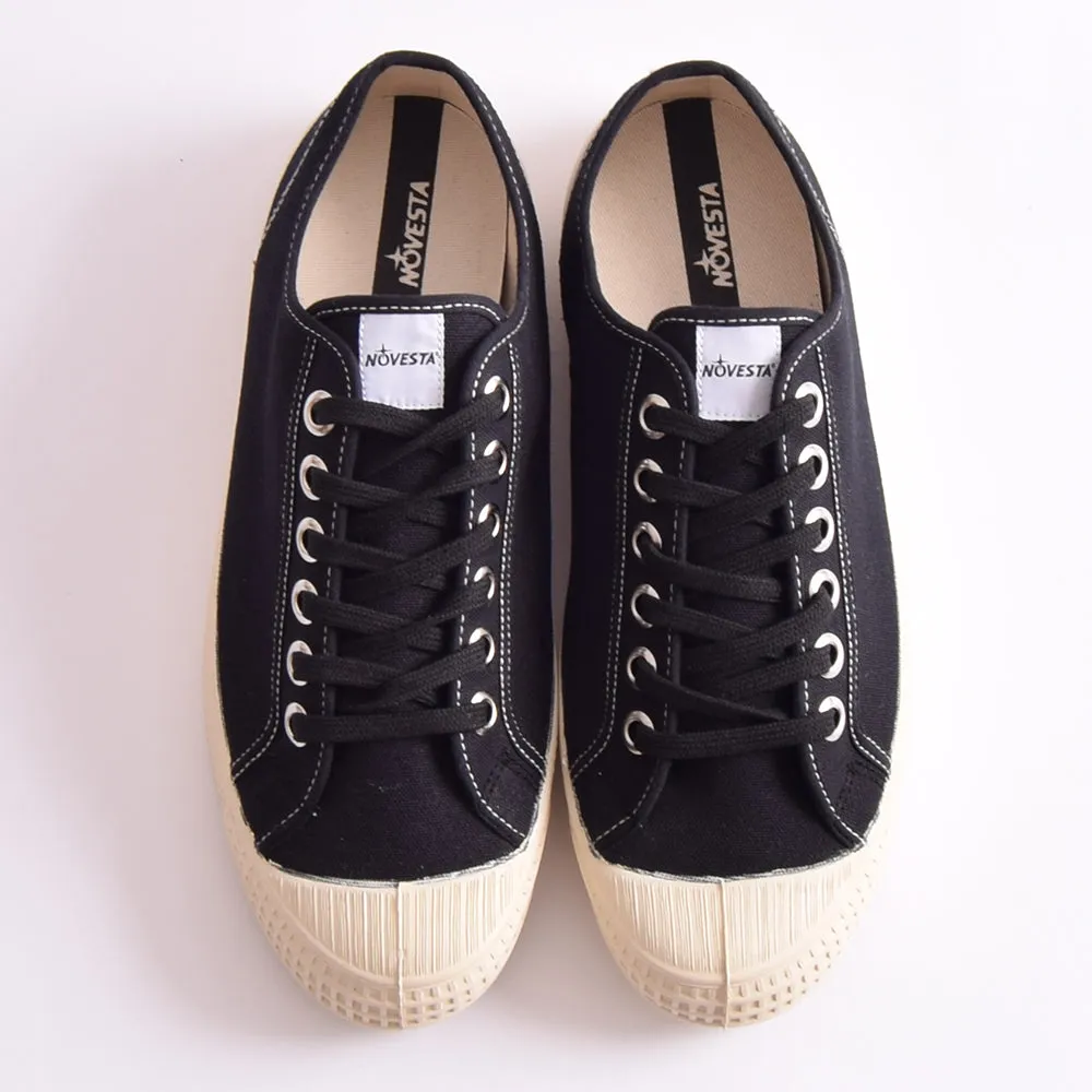 Novesta Star Master Black Contrast Stitching Ecru Shoes