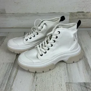 NWOB Palladium womens sz 6.5 white canvas lace up platform sneakers