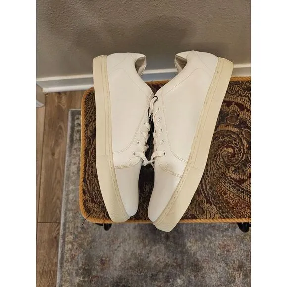 NWT - Banana Republic White Leather Sneakers Size 12