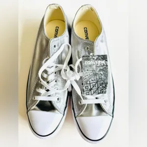 NWT Converse pewter sneakers