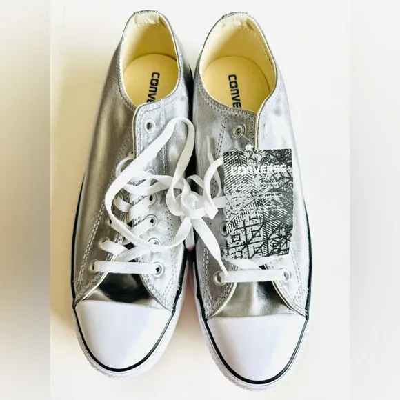 NWT Converse pewter sneakers