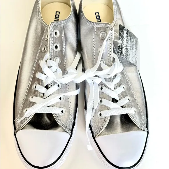 NWT Converse pewter sneakers
