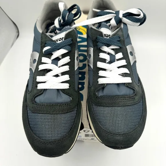 NWT Saucony Jazz Vintage Classic Sneakers Navy Blue White Silver Original Shoes