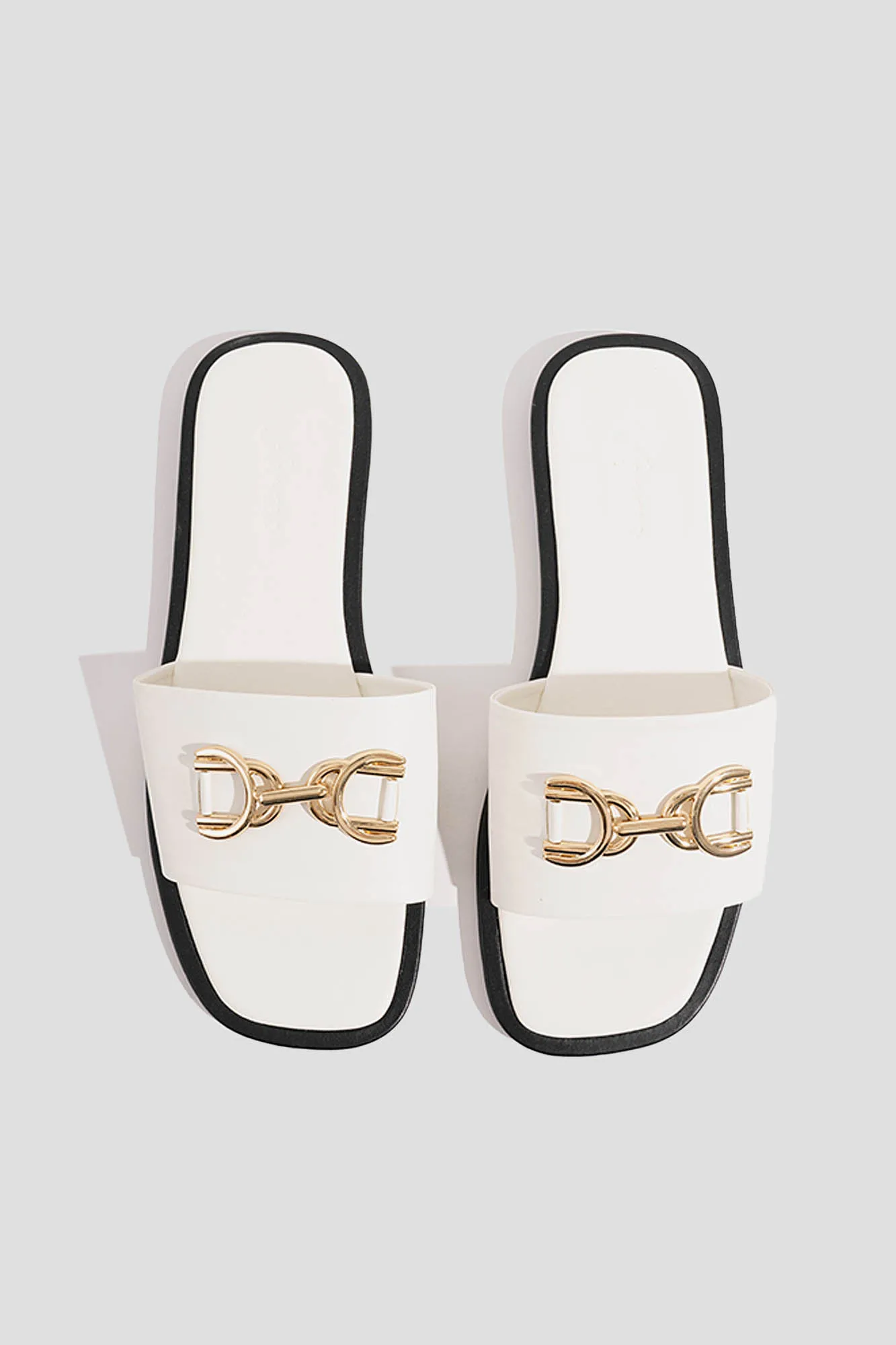 One Band Square Toe Buckle Sandals