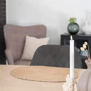 Ovale dækkeservietter Sæt af 4 - Flettet jute