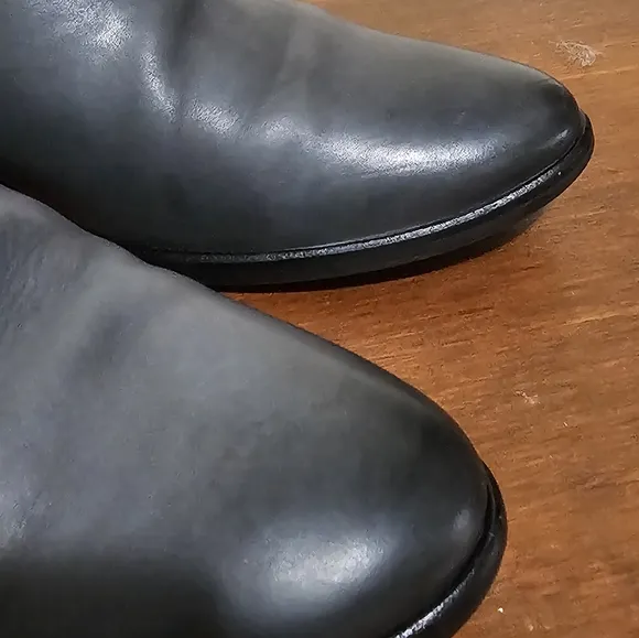 Paul Green Gray Leather Boots, Women's Luxury Soft Leathe Ankle Boots - Size 5.5